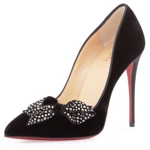 Christian Louboutin Madame Menule velvet pumps